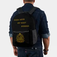 Buddha on Lotus Flower Printed Backpack