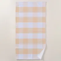 Modern Preppy Gingham Beach Towel