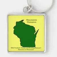 Wisconsinite Champions Football, Cheese and Beer Keychain