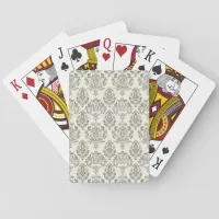 Green Damask Poker Cards