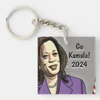 Go Kamala 2024 US Presidential Election Keychain