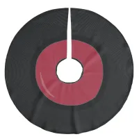 red Retro Vinyl Record Disk Tree skirt