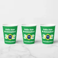 Sete de Setembro Independence Day Brazil Flag Paper Cups