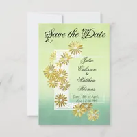 Golden Daisy Dream Elegance Romance Vintage Chic Save The Date