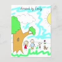Add your Child's Artwork to this Postcard
