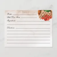 She is of the Market Bridal Shower Recipe Enclosure Card