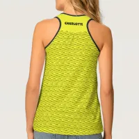 Fluorescent Yellow Zigzag Neon Tank Top