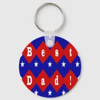 Best Dad Stars and Diamonds Keychain