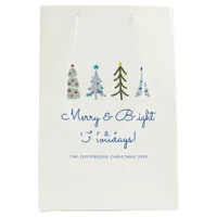 Scandinavian Minimalist Christmas trees Medium Gift Bag