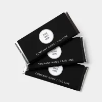 Simple Black Your Logo Company Personalized  Hershey Bar Favors