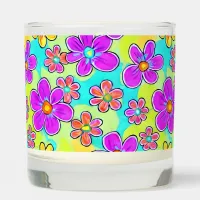 Color Retro Daisies Scented Jar Candle