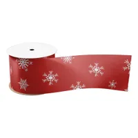 Black and White Snowflakes Christmas Gift Satin Ribbon