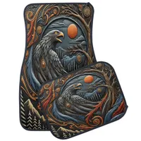 Wildlife-Inspired Eagle Artwork Car Floor Mat