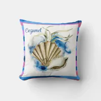 Coastal Shell Throw Pillow