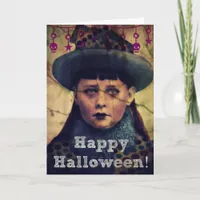 Happy Halloween Grunge Girl Card