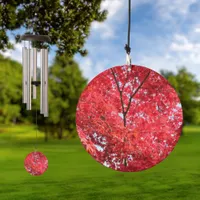 Bright Red Japanese Maple Tree Wind Chime