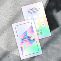 Modern Trendy Holographic Gradient Minimal Loyalty Card