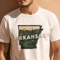 Retro Travel Iconic Arkansas Graphic T-Shirt