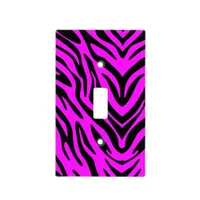 Pink Zebra Light Switch Cover