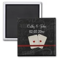 Vegas wedding  Save the date magnet