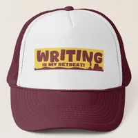 Writer Retreat Vintage Vacation Art Style Trucker Hat