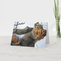 Easter Squirrel Holiday Card