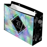 Elegant 43rd Opal Wedding Anniversary Celebration Large Gift Bag