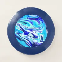 Cobalt Blue Marble Fluid Art Swirls  Wham-O Frisbee