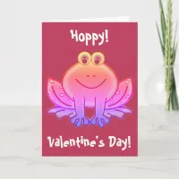 Viva Magenta Funny Frog Valentines Day Holiday Card