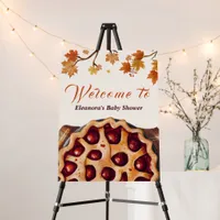 Cherry Cutie Pie Fall Baby Shower Welcome Sign