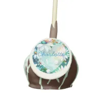 Whimsical Boho Floral Daisy with Hearts  Cake Pops