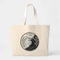 Faux Georgia State Quarter Large Tote Bag