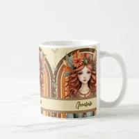 Red Haired Fairy with Flower Garland in Hair Mug