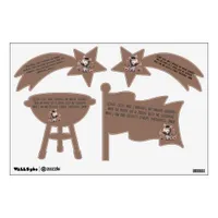 Woodland Zebra Kids Christian Prayer on Brown | Wall Decal