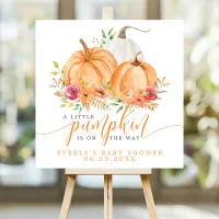 Little Pumpkin On The Way Fall Floral Baby Shower Foam Board