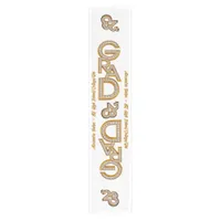 Bold Modern Coffee Latte Gold 2023 Grad Graduation Short Table Runner