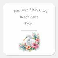 Customize Coastal Egret Book Plate