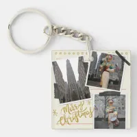 Merry Christmas from the Rockefeller Plaza in NYC Keychain