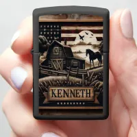 American Farm Horse Zippo Lighter