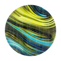 Blue and Gold Abstract Silk and Satin Rolls Cutting Board