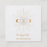 Golden Sun Square Business Card