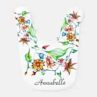 Elegant Chic Whimsical Enchanting Exotic Floral Bib