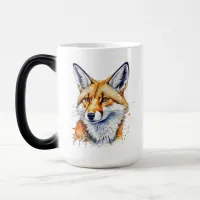 Oh, For Fox Sake! Funny Watercolor Fox Quote Magic Mug