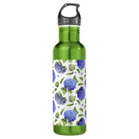 Hydrangea Flowers Botanical Art Stainless Steel Water Bottle