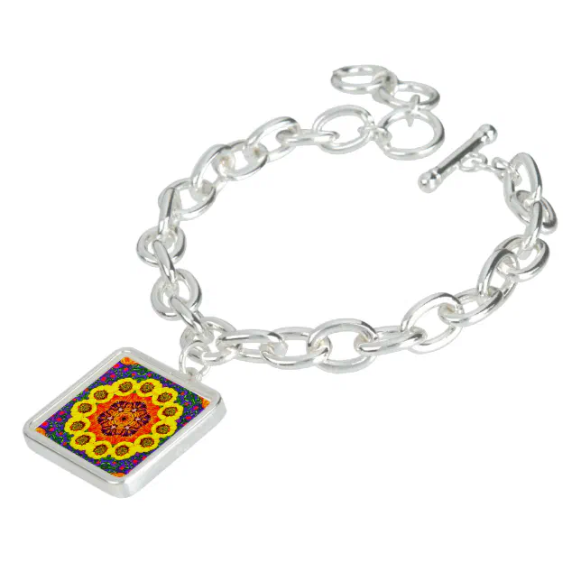 Golden flower kaleidoscope bracelet