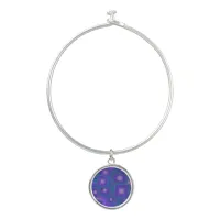 Geometric Harmony in Blues and Purples Bangle Bracelet