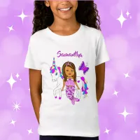 Pretty Mermaid and Unicorn Personalized Shirt