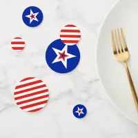 Patriotic American Stars and Stripes Confetti