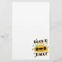 Funny Rock-O Taco Time Stationery