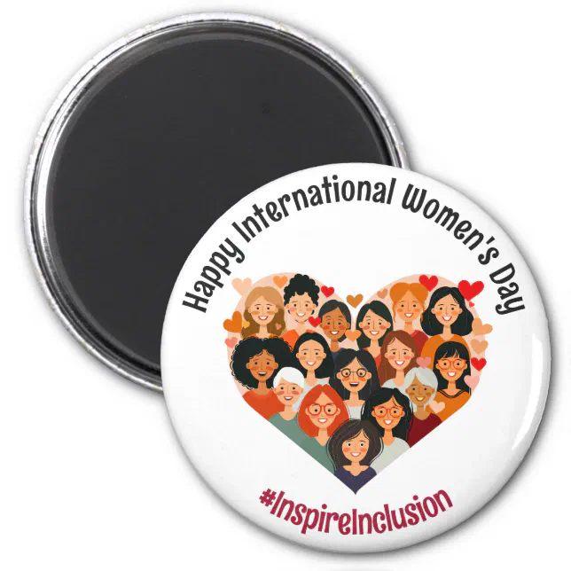 International Women's Day | IWD March 8 | Heart Magnet